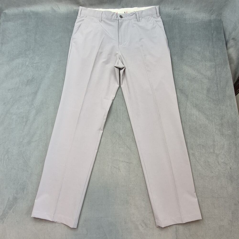 Short Par 4 Gray Golf Chino Flat Front Mens Athleisure Performance Pants 34x32
